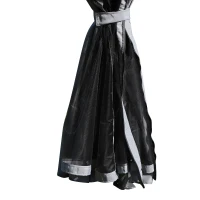 Outsunny Pérgola de Jardim 4x3m Pérgola de Alumínio com Teto de Ventilação 4 Cortinas Laterais Tela Mosquiteira  e 8 Orifícios de Drenagem para Exterior Pátio Festas Cinza(m-8)