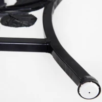 Outsunny Blumenständer Blumentreppe Pflanzenregal 3 Ablagen Pflanzenständer Retro-Design Deko Metall Schwarz 64 x 45 x 56 cm(m-6)