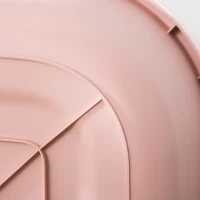 PawHut Caja de Arena para Gatos Arenero Cerrado para Gatos con Entrada Delantera Salida Superior Bandeja Extraíble y Pala 40x53,5x37,5 cm Rosa(m-8)