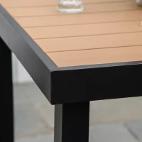 Stół ogrodowy Outsunny dla 4 osób, aluminium 80 cm x 80 cm x 74 cm(m-7)