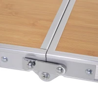 Outsunny 3ft Aluminium MDF-Top Folding Picnic Table Portable Camping Table(m-10)