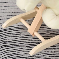 HOMCOM Cavallo a Dondolo Bianco e Rosa con Suoni e Struttura in Legno di Pioppo per Bambini 18-36 Mesi, 70x28x57cm(m-9)