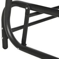 Outsunny Banco Baloiço de Vime de 2 Lugares Baloiço de Jardim com Balanço Ergonómico e Estrutura de Metal para Terraço Balcão Exterior Carga 220kg 70x120x84cm Marrom(m-8)