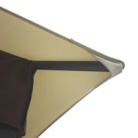 Outsunny Pérgola de Jardim 3x3m para Exterior com Duplo Teto de Ventilação e Estrutura de Aço com Proteção Solar para Festas Eventos ao Ar Livre Bege(m-8)