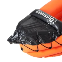 Outsunny Caiaque Insuflável para 1 Pessoa Caiaque Insuflável de PVC com Remo Bomba de Mão e Kit de Reparação 270x93x50cm Laranja(m-9)