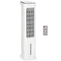 HOMCOM Ventoinha de Coluna Altura 86cm Oscilante com Controle Remoto Depósito de Água 5L 3 Modos 3 Velocidades Temporizador de 12h e Tela LED Tátil 23x29x86cm Branco(m-10)