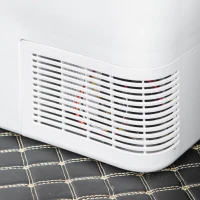 Outsunny Geleira Elétrica de Compressor 25L Portátil até -20℃ com Luz LED e Alças Dobráveis Geleira de Carro 12V/24V e 240V para Casa Campismo Viagem 58,5x33,5x35,2cm Branco(m-9)