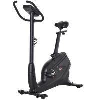 HOMCOM hometrainer fietstrainer hometrainer magnetische hartslagmeting LCD computerdisplay fitnessfiets verstelbaar 150 kg staal zwart 94 x 54 x 142 cm(m-1)