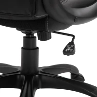 Vinsetto ergonomische bureaustoel, gaming stoel, draaistoel, kunstleer, schuimstof, nylon, mesh-stof, zwart, wit, 67 x 75 x 116,5-126 cm(m-7)