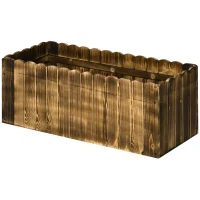 Outsunny verhoogd bed plantenbak kruidenbed plantenbak groente bloembed bloembak vurenhout (model 4)(m-9)