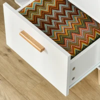 HOMCOM opbergkast multifunctionele kast garderobe linnenkast dressoir met lade spaanplaat wit + origineel hout 60 x 40 x 100 cm(m-7)