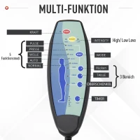 Vinsetto massagestoel, bureaustoel, gamestoel, polyester, schuimstof, nylon, grijs, 66 x 63 x 107-115 cm(m-6)