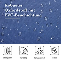 Veldbed campingbed camping ligbed verhoogd opvouwbaar draagtas staal Oxford blauw(m-5)