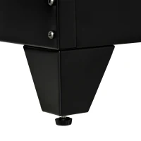 HOMCOM dressoir archiefkast met gelamelleerde deuren garderobe opbergkast industriële metalen kast met 2 verstelbare planken woonkamer slaapkamer zwart 75 x 33 x 110 cm(m-10)