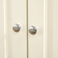 HOMCOM keukenwagen keukeneiland met werkblad zwenkwielen lade en verstelbare plank keukenkast rubber hout MDF wit + naturel 111,5 x 45-75 x 89 cm(m-9)