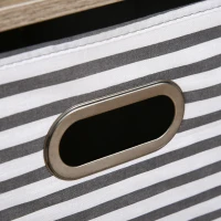 HOMCOM 2-Tier Storage Shelf Bookshelf Display Cabinet Double Cube Shelving Unit with Fabric Drawer, Grey(m-11)