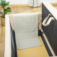 PawHut set van 2 kattenkrabmatten krasbescherming bank sisal krabtapijt voor kat fauteuil bank kattenkrabmat beige + grijs 130 x 45 x 0,3 cm(m-8)