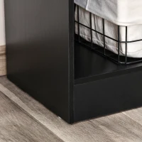 HOMCOM Estante para Livros de 5 Níveis com Prateleira Ajustável e Desenho Anti-Tombo Estante de Armazenamento 63x29,5x176 cm Preto(m-10)