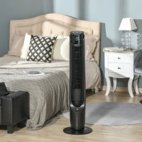 HOMCOM Ice Cooling Tower Fan, Water Conditioner Evaporative Air Cooler Unit with 4 Modes, 3 Speed, Remote Control, Timer, Oscillating for Home Bedroom, Black(m-1)