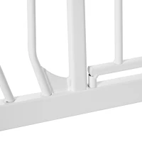 HOMCOM Türschutzgitter Treppenschutzgitter für 6-24 monatliche Kinder Türöffnungen Flure Treppen 97-108 cm breit erweiterbar Weiß(m-7)