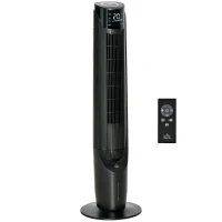 HOMCOM Ice Cooling Tower Fan, Water Conditioner Evaporative Air Cooler Unit with 4 Modes, 3 Speed, Remote Control, Timer, Oscillating for Home Bedroom, Black(m-2)
