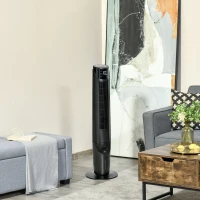 HOMCOM Ice Cooling Tower Fan, Water Conditioner Evaporative Air Cooler Unit with 4 Modes, 3 Speed, Remote Control, Timer, Oscillating for Home Bedroom, Black(m-10)