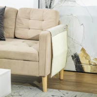 PawHut set van 2 kattenkrabmatten krasbescherming bank sisal krabtapijt voor kat fauteuil bank kattenkrabmat beige + grijs 130 x 45 x 0,3 cm(m-11)