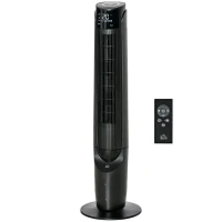 HOMCOM Ice Cooling Tower Fan, Water Conditioner Evaporative Air Cooler Unit with 4 Modes, 3 Speed, Remote Control, Timer, Oscillating for Home Bedroom, Black(m-11)