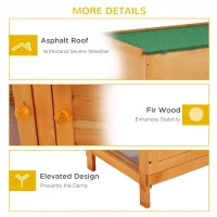 PawHut cusca de exterior pentru iepuri, lemn brad 90x45x90cm(m-8)