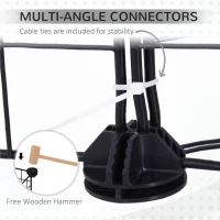 PawHut Pet Playpen w/ Door Customisable Fence for Guinea Pigs Chinchillas Hedgehogs - Black(m-7)