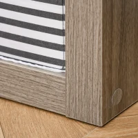 HOMCOM 2-Tier Storage Shelf Bookshelf Display Cabinet Double Cube Shelving Unit with Fabric Drawer, Grey(m-13)