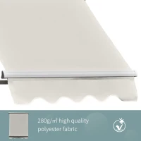 Outsunny perdea soare, rulou exterior, aluminiu, 70 x 120 cm, bej(m-4)