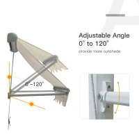 Outsunny perdea soare, rulou exterior, aluminiu, 70 x 120 cm, bej(m-5)