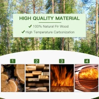 Outsunny Suport pentru Ghivece cu 3 Niveluri din Lemn de Brad, 80x80x78 cm, Lemn Natural(m-5)