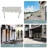 Outsunny perdea soare, rulou exterior, aluminiu, 70 x 120 cm, bej(m-7)