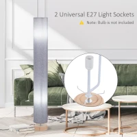 HomCom Lampa de Sol a Stelo cu Tulpina Lampa pentru Salon cu Abajur de Stofa 15x15x120cm(m-5)