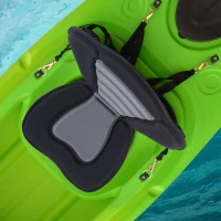HOMCOM Kayak Seat Top Padded Backrest Canoe Rafting Sports High Back With 4 Attachment Straps, Black(m-9)