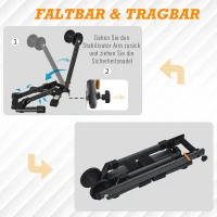 HOMCOM Fahrradhalter, Klappbarer Fahrradständer, Ausstellungsständer,  Fahrrad Zubehör, Metall, Schwarz, 39 x 35 x 45,5 cm(m-5)