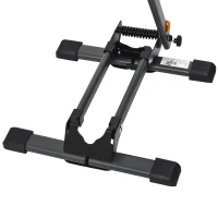 HOMCOM Fahrradhalter, Klappbarer Fahrradständer, Ausstellungsständer,  Fahrrad Zubehör, Metall, Schwarz, 39 x 35 x 45,5 cm(m-8)