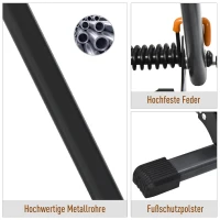 HOMCOM Fahrradhalter, Klappbarer Fahrradständer, Ausstellungsständer,  Fahrrad Zubehör, Metall, Schwarz, 39 x 35 x 45,5 cm(m-4)