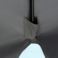 Outsunny 2.7m Patio Umbrella Garden Parasol Outdoor Sun Shade Table Umbrella with Tilt, Crank, 8 Ribs, Ruffles, Grey(m-10)