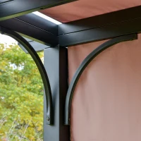 Pawilon 3 x 3 m, pergola z regulowanym daszkiem z tkaniny, UV + wodoodporny, stal(m-8)