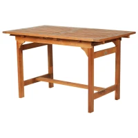 Outsunny Outdoor Expandable Acacia Wood Dining Table Garden Backyard Furniture(m-1)