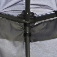 Outsunny Gartenpavillon Pavillon Gartenzelt Festzelt Partyzelt mit 6 x Seitenwand Metall + Polyester Grau 4 x 3 x 2,85 m(m-9)