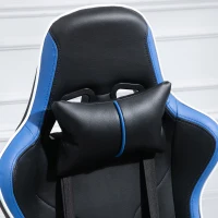 Vinsetto Professional Gaming Chair Height Adjustable Reclining Chair w/ Lumbar Support and Headrest, Blue(m-13)