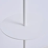 HOMCOM Lampada da Terra con Mensola e Design Moderno per Camera da Letto o Soggiorno Bianca, 40x40x152cm(m-7)