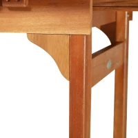 Outsunny Outdoor Expandable Acacia Wood Dining Table Garden Backyard Furniture(m-8)