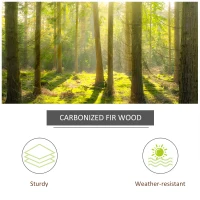 Outsunny Wooden Garden Wishing Well Fountain Barrel Waterfall Rustic Wood with Pump Garden Décor Ornament(m-4)