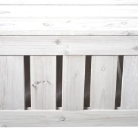 Outsunny 2 Seater Garden Storage Bench Wood Patio Seating Outdoor Deck Box Toy Chest,Yellow(m-8)