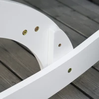 Outsunny Patio Rocking Chair Non-slip Porch Rocker for Balcony Garden Terrace Bamboo Plywood White(m-9)